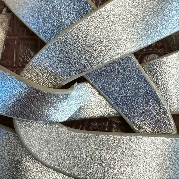 Sam Edelman "Reynere"  Leather Slide Platform Wedge Sandals 8M - Picture 8 of 9